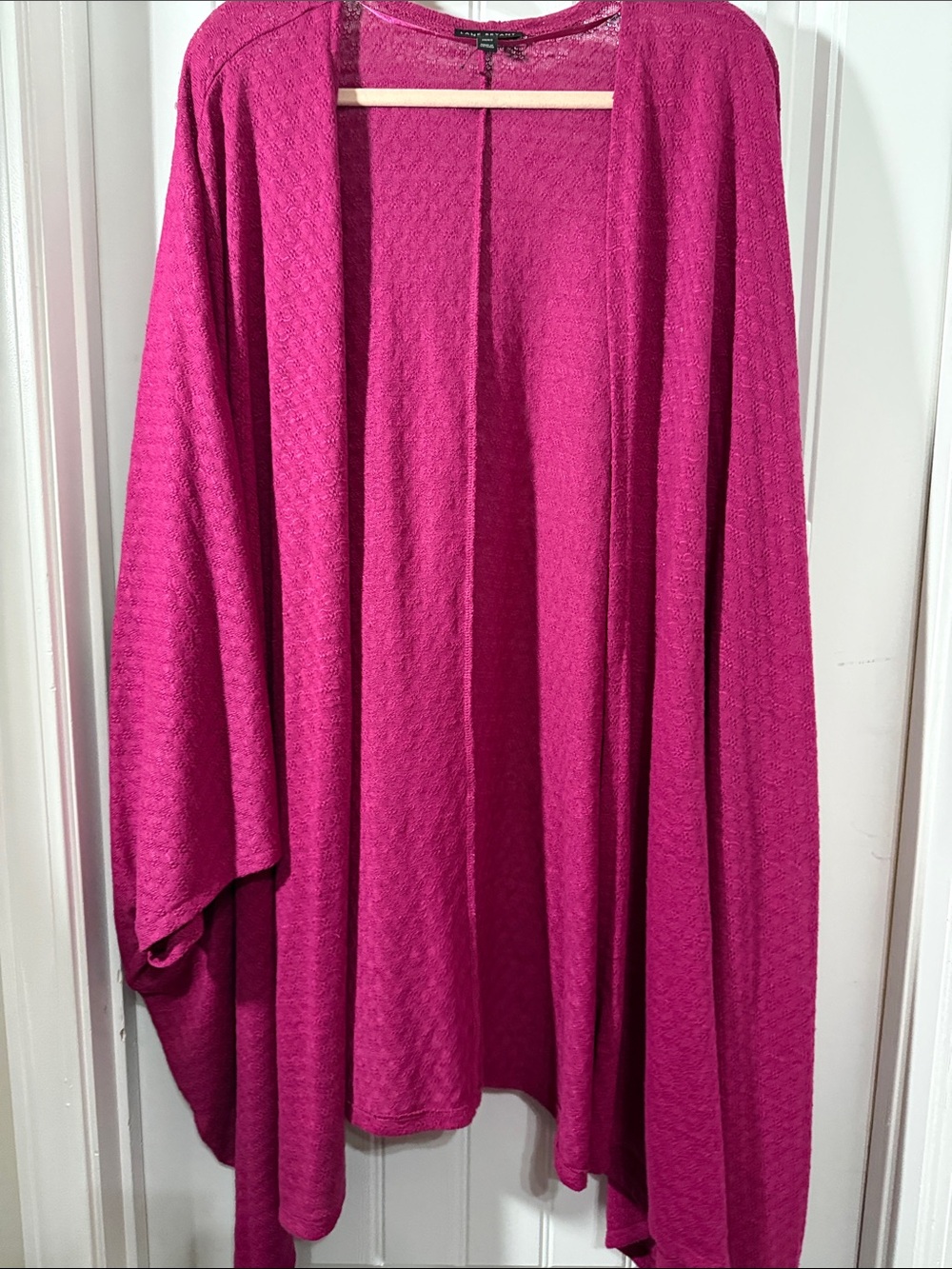 Lane Bryant Bright Fuchsia Open-Front Knit Cape